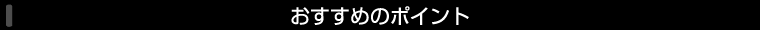 おすすめのポイント